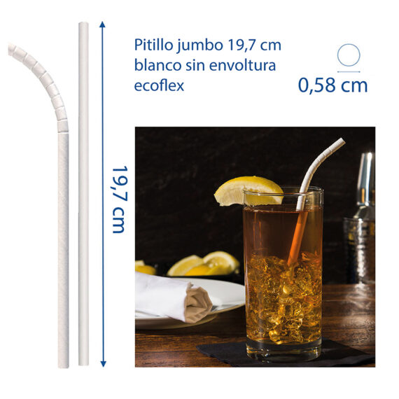 Jumbo 19,7 cm blanco sin envoltura ecoflex