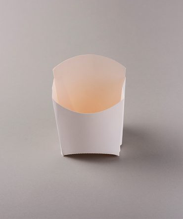 CAJA PAPA TIPO MAC DONALD´S BLANCA